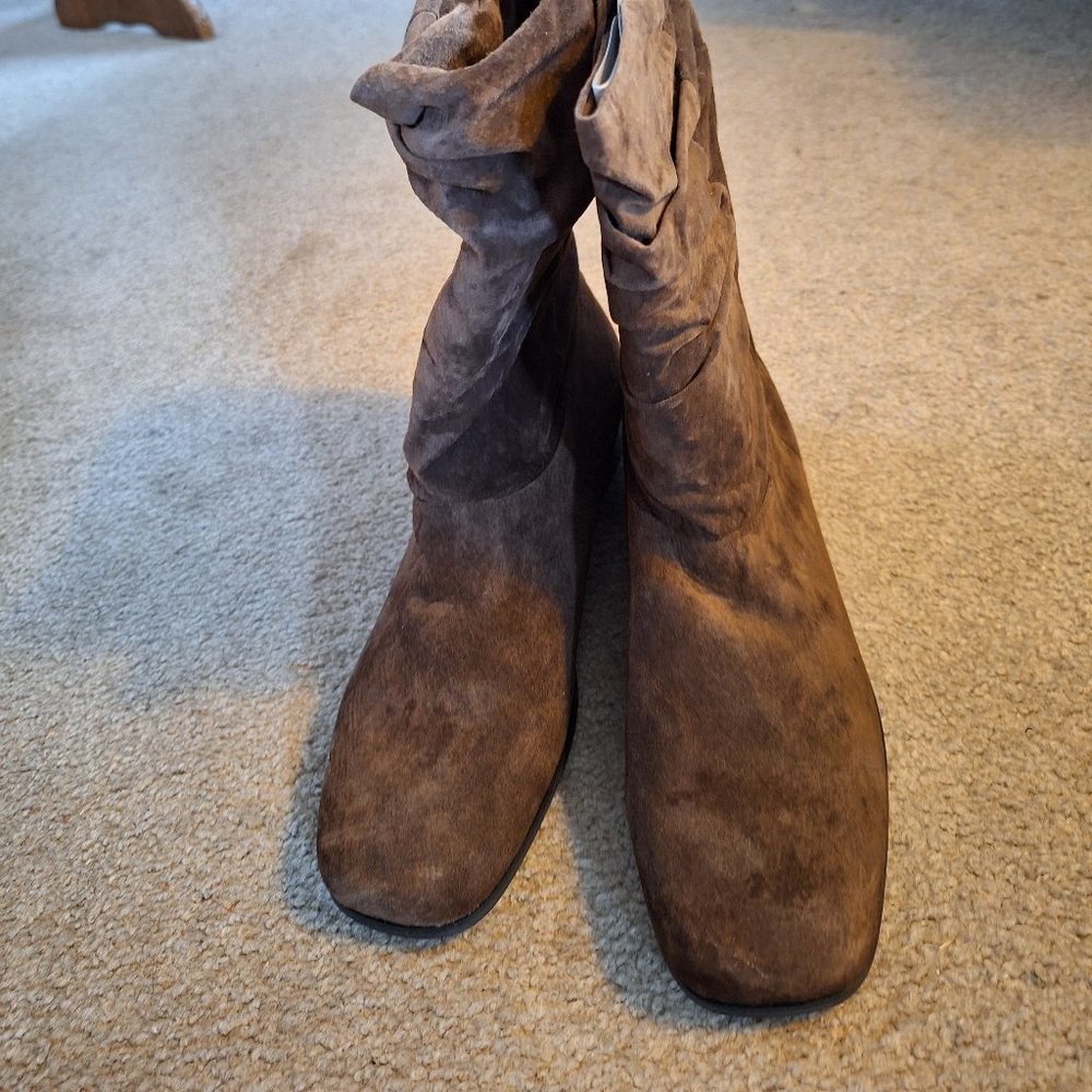 Women's Suede Boots - Medium Width